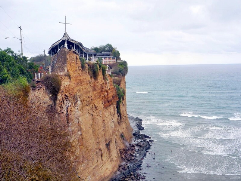 Santuario in Olón, Church on the cliffs, Ecuador